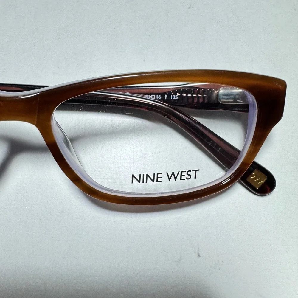 Nine West NW5052 Brown Lavender Rectangular Eyeglass Frames 51-16-135